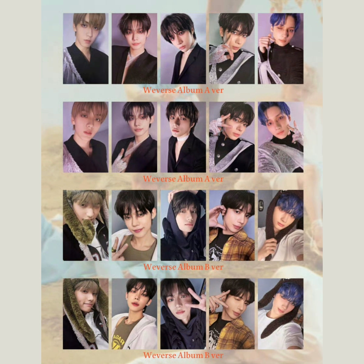 TXT TOMORROW light weverse ユニバ 特典 トレカ TXT minisode 3 : TOMORROW Weverse / Light Ver. Photo Cards