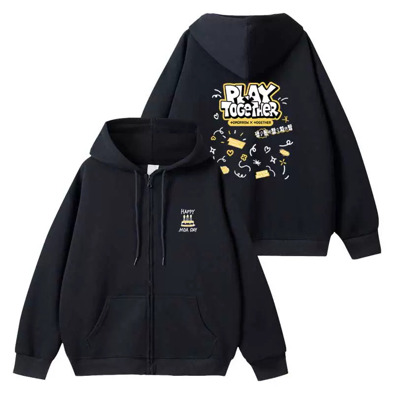 TXT 2024 PLAY x TOGETHER Happy Moa Day Zippered Hoodie (Fan-made)