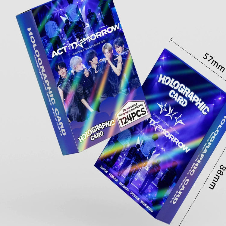 TXT World tour ACT:TOMORROW Holographic LOMO Card / Sticker Set TXT World tour ACT:TOMORROW Holographic LOMO Card / Sticker Set