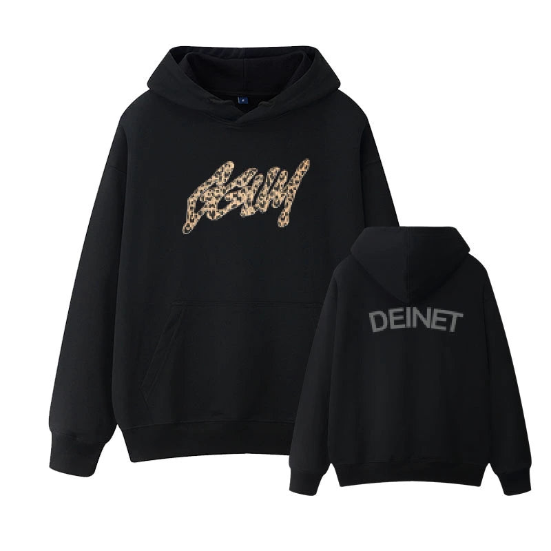 TXT Yeonjun GGUM Leopard Print Pullover Hoodie (Fan-made)
