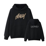 TXT Yeonjun GGUM Leopard Print Pullover Hoodie (Fan-made)