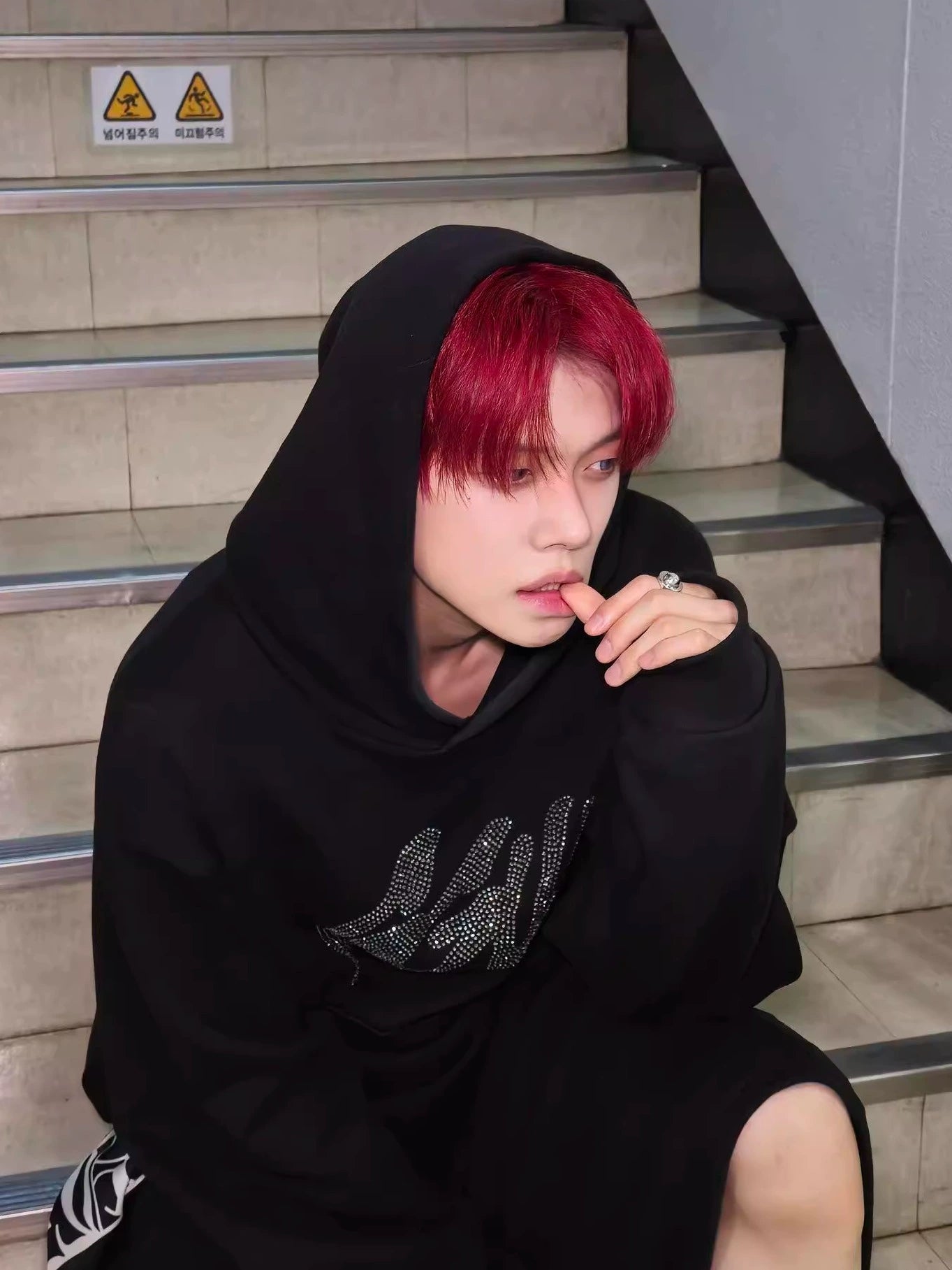 TXT Yeonjun GGUM Rhinestone Hoodie (Fan-made)