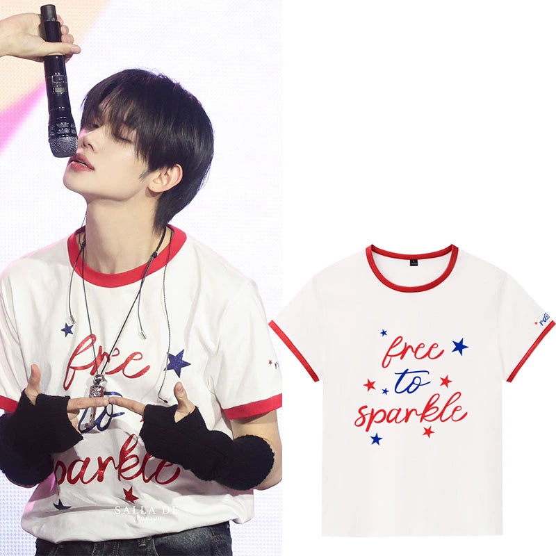 TXT Yeonjun Style Free to Sparkle T-shirt (Fan-made) - TXT Universe