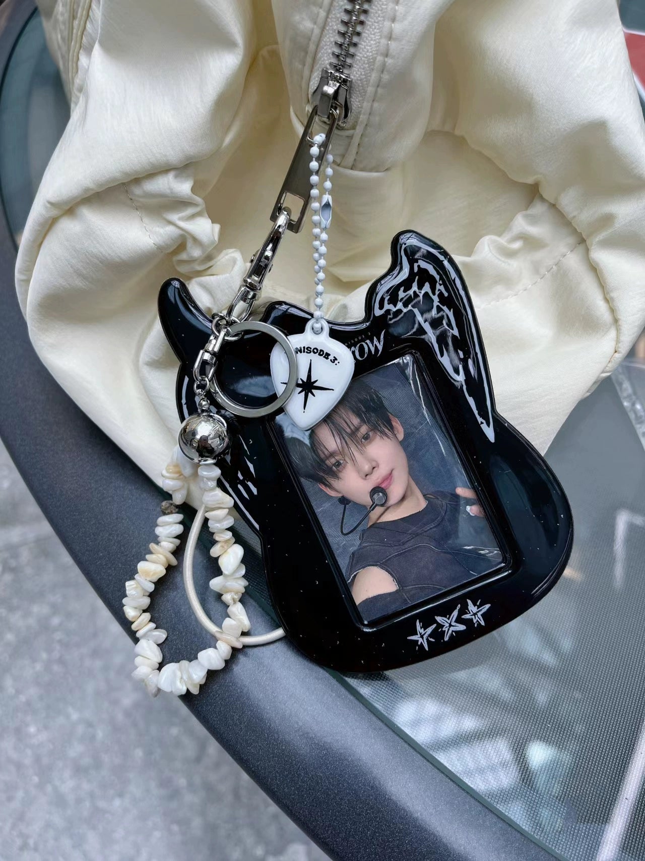 [Limited Stock] TXT minisode 3: TOMORROW Fan-made Korean Style Guitar Photo Card PC Holder Keychain - TXT Universe