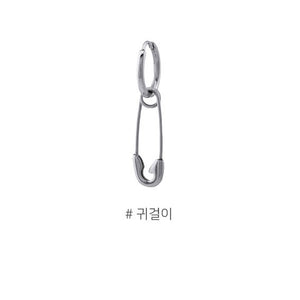 TXT Yeon Jun / Tae Hyun Style Safety Pin Earring - TXT Universe