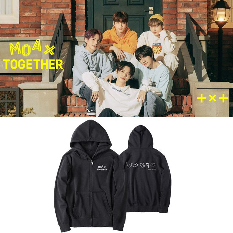 TXT FANLIVE MOA X TOGETHER Inspired Doodle Zippered Hoodie - TXT Universe