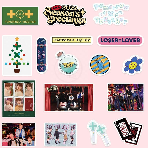 Txt Journal Sticker TXT Holiday-Themed 100 pcs Sticker Pack (Fan-made) – TXT Universe