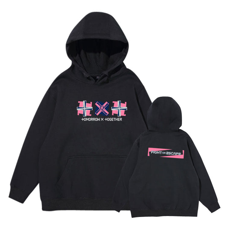 TXT The Chaos Chapter: FIGHT OR ESCAPE Oversized Logo Hoodie - TXT Universe