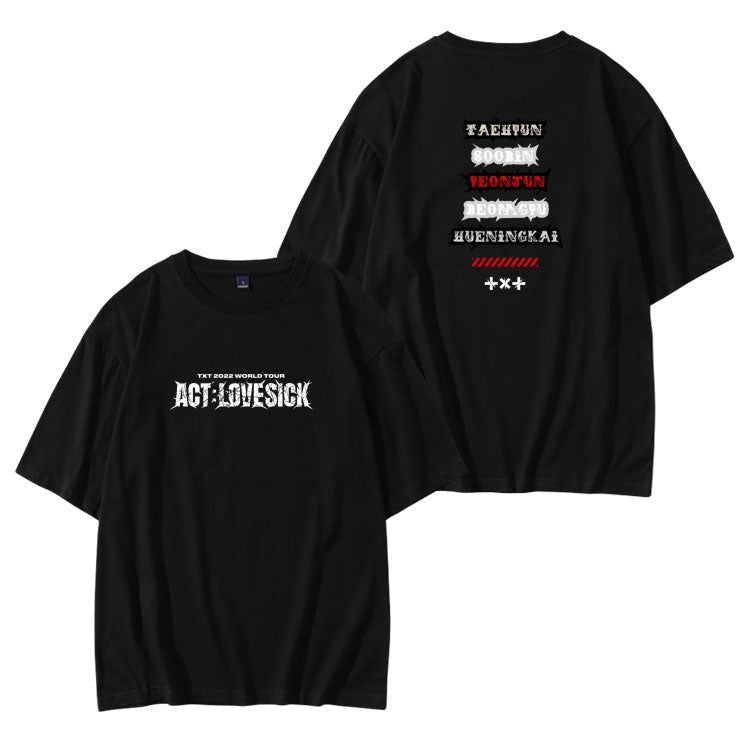 TXT ACT:LOVE SICK World Tour Short Sleeve T-shirt - TXT Universe