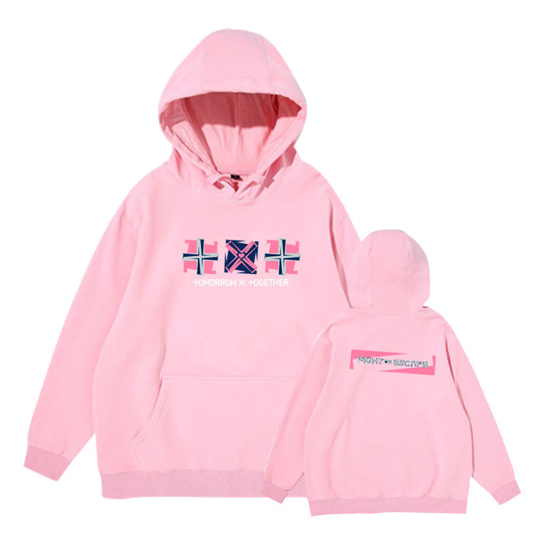 TXT The Chaos Chapter: FIGHT OR ESCAPE Oversized Logo Hoodie - TXT Universe