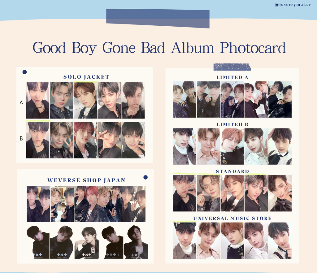 TXT Good Boy Gone Bad Japanese Album Photo Cards [Official]