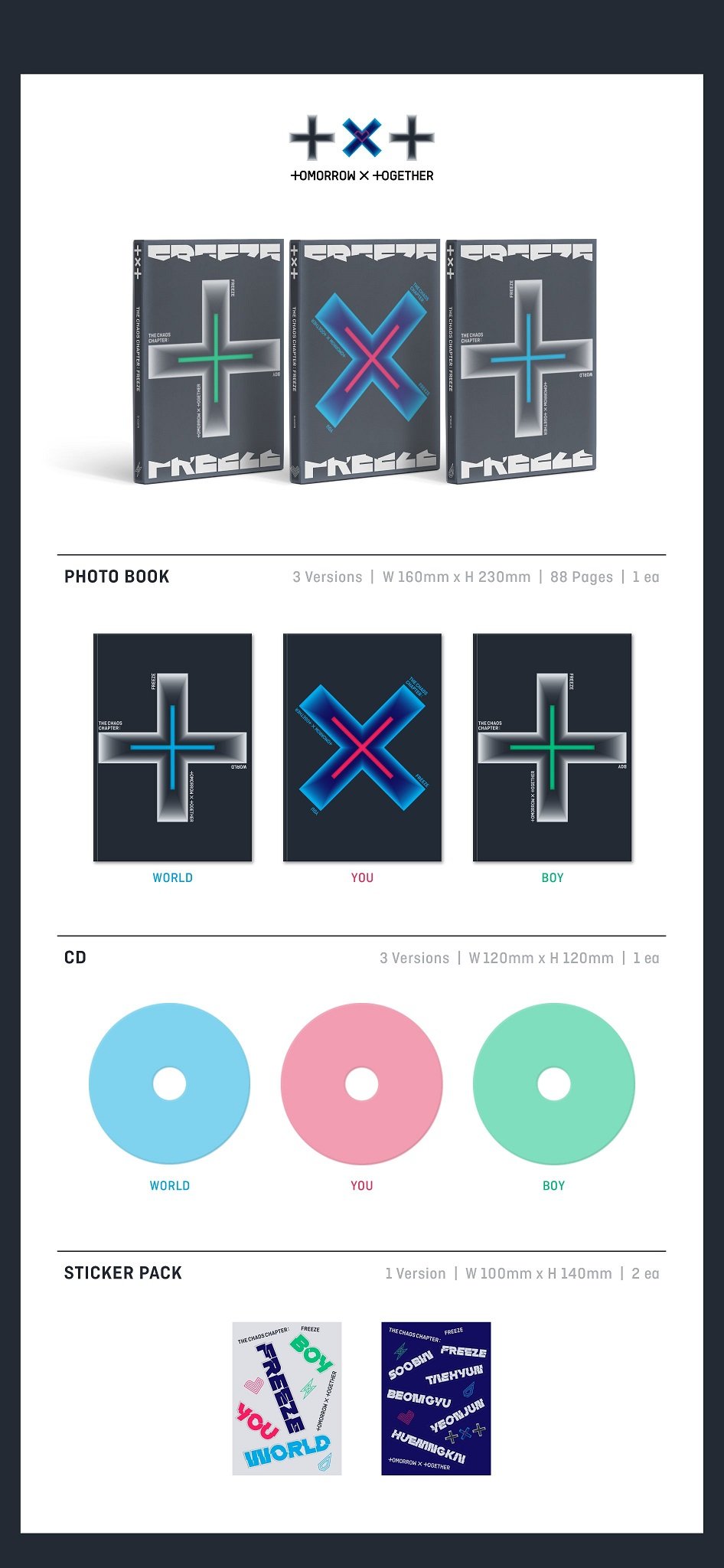 TXT THE CHAOS CHAPTER: FREEZE [OFFICIAL] [+AM / WEVERSE GIFTS]